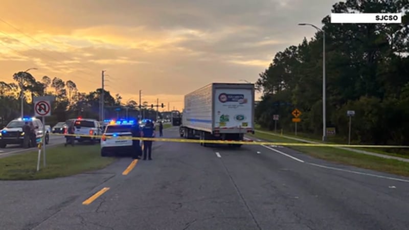 Un hombre murió atropellado por un camión en el condado de St. John, Florida, luego de huir de...